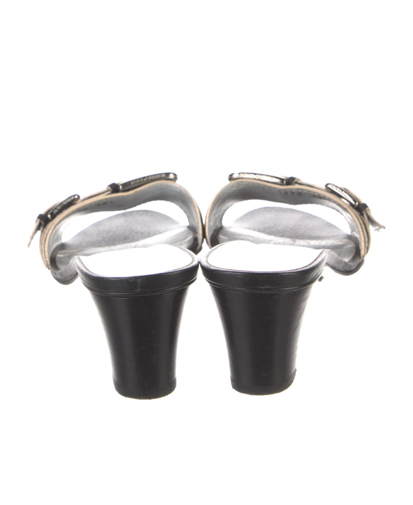 Dolce & Gabbana Leather Buckle Slides