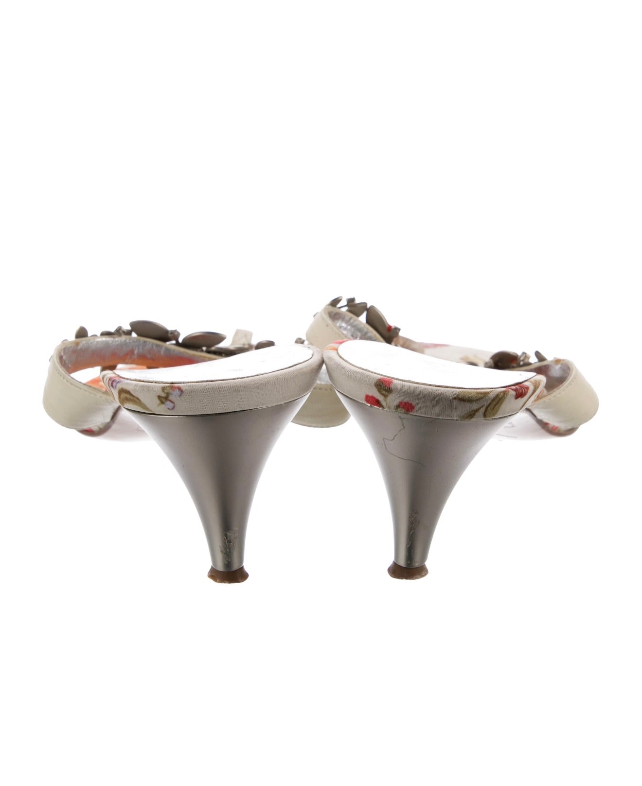 Giuseppe Zanotti Leather Floral Slides